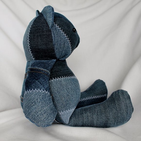 Handmade Denim patchwork JR bear - Picture 4 of 4